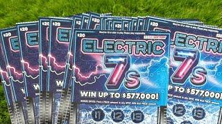 LIVEHoosier Lottery $20 Electric 7s Full Book!