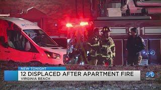 Virginia Beach fire displaces 12 people in apartment complex