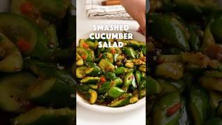 Quick and easy spicy smashed cucumber salad