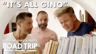 Gino's Kitchen Overflowing with His Own Cookbooks | Gordon, Gino, and Fred's Road Trip