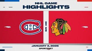 NHL Highlights | Canadiens vs. Blackhawks - January 3, 2025