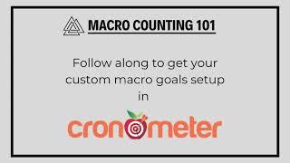 Updating Macros in Cronometer