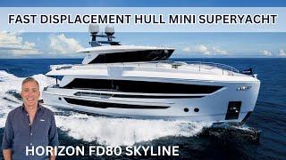 $7 MILLION 2024 HORIZON FD80 SKYLINE BOAT WALKTHROUGH