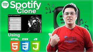 Creating a Spotify Clone Using HTML, CSS & JavaScript Only | JavaScript Music Player