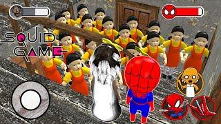 Playing as Spider Baby & Baby Granny VS Squid Game Doll in Granny House - funny horror animation