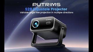 PUTRIMS [145°Adjustable Stand] Mini Projector with WiFi and Bluetooth