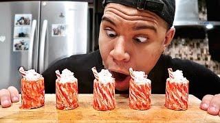 DIY CANDY CANE SHOT GLASS TASTE TEST!!