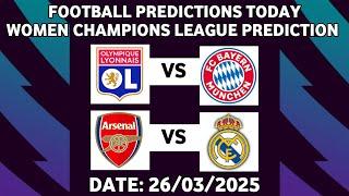 FOOTBALL PREDICTIONS FOR TODAY 26/03/2025|World Cup Qualifications Predictions & Betting Tips.