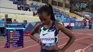 Faith Kipyegon wins  in Doha Diamond League 800m race as she records  fastest race in the word