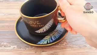 High Quality Matte black gilded dinnerware set Wholesale - Chaozhou Sanbo Ceramic