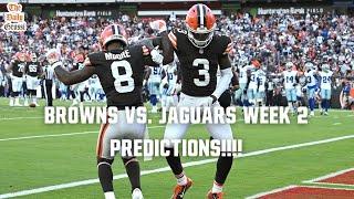 BROWNS VS JAGUARS WEEK 2 NFL PREDICTION - The Daily Grossi