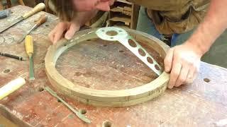 The making of a wood steering wheel