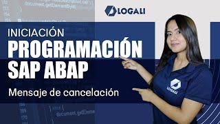 Curso Programación ABAP Iniciación - Mensaje de cancelación