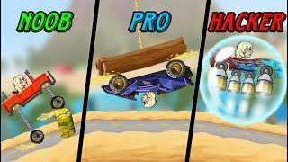 NOOB vs PRO vs HACKER #2 (Beach Edition) - Hill Climb Racing 2