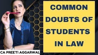 CA Foundation Law || Common Doubts of Students | CA Preeti Aggarwal