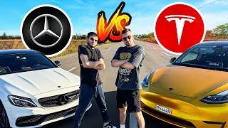 TESLA MODEL Y PERFORMANCE VS MERCEDES C63 AMG