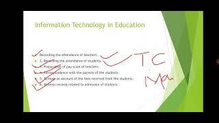 B.ed. ICT - Information technology , E-learning