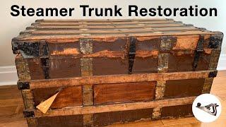 Vintage Steamer Trunk Restoration Project with Detailed How-To Information by Fixing Furniture