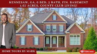 Country Club Living In Kennesaw, GA, 1.67 Acres, Finished Basement Estate