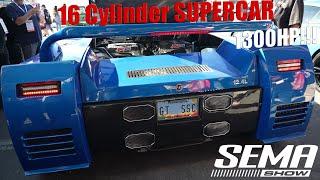 16 Cylinder Twin LT4 GT-55C "SuperSuper Car" at SEMA 2021