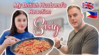 British Husband Tries FILIPINO SISIG for the first Time | Filipina Daily Life in UK #filipinofood