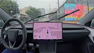 Tesla FSD 13.2.8: Larchmont Village to Beachwood Canyon with Zero Interventions in the Rain