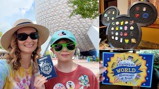 Disney PIN Trading at EPCOT & Completing the Passport Challenge + KIDCOT