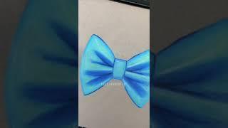 Drawing a blue bow!