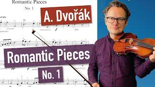 A. Dvorak: Romantic Pieces No. 1, Op. 75 | violin sheet music | piano accompaniment | playalong