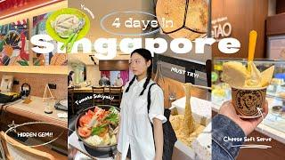 SINGAPORE VLOG ️| MUST VISIT hawker centres, restaurants, aesthetic cafes & other gems  (eng/indo)