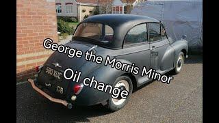 1962 Morris minor (George) oil change