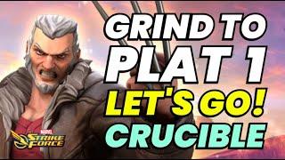 TWO MORE WINS! GRIND TO PLAT 1 RANK! ROOM CHANGES! | 46M TCP | CRUCIBLE | MARVEL Strike Force