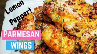 Air Fryer Lemon Pepper PARMESAN Chicken Wings! Cosori Air Fryer recipes
