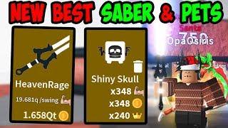 GETTING *NEW* BEST SABER & PETS!! Update! | Roblox Saber Simulator