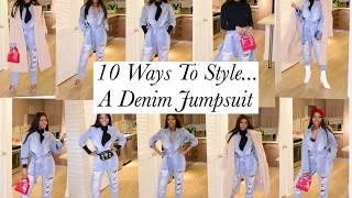 10 WAYS TO STYLE A DENIM JUMPSUIT | STYLE