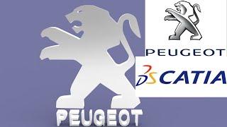 CATIA V5 tutorial|PEUGEOT logo design with sketch tracer