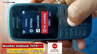 Nokia 105 me blacklist  number kaise nikale // How to remove screen list in nokia