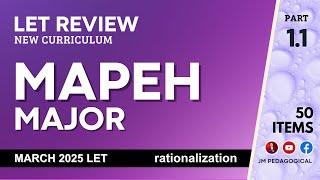 MAPEH Major Part 1.1: Let Review 50 Items | March 2025 LET