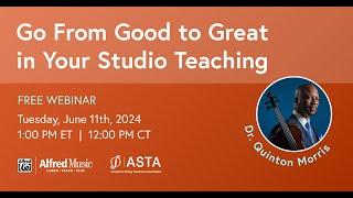 Go From Good to Great in Your Studio Teaching