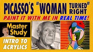 Paint Pablo Picasso's "Woman Turned Right" (1934)! – Master Study – Easy Intro to Acrylic Painting