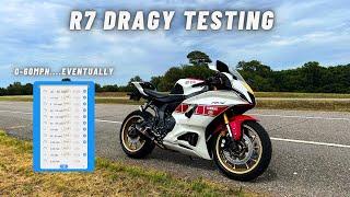 Yamaha R7 - Dragy Testing - How Fast (or slow) is it?