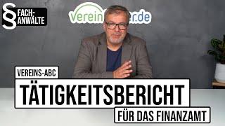 Tätigkeitsbericht für das Finanzamt (Vereins-ABC) I Vereinfacher.de