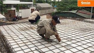 Construction of steel floor, concrete pouring -  NTD construction