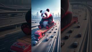 ️ Evolution of Panda: Big Panda Transporting In Truck  1 #cat #cute #panda #shorts