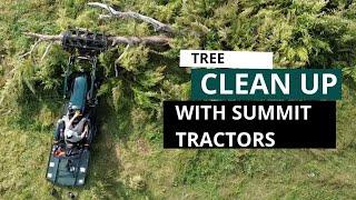 Cleaning Up a Fallen Tree with the Summit TX25H Tractor