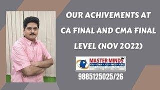 ENGLISH | OUR ACHIVEMENTS AT CA FINAL AND CMA FINAL LEVEL (NOV 2022)