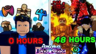 Starting Over and Becoming OVERPOWERED in 48 Hours on Anime Last Stand Roblox