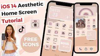 iOS 15 or iOS 14 Home Screen Setup | Change Icons & Widgets in Aesthetic Customization + FREE ICONS