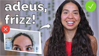 Aprenda de uma vez a CONTROLAR O FRIZZ em seu CABELO ONDULADO NATURAL! Raiz lisa livre de frizz!