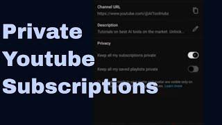 How To Private YouTube Subscriptions on Mobile 2023 | Hide Subscriptions